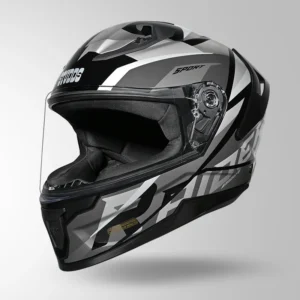 Studds Raider D2 Brook Decor Helmet Black Grey ISI Certified Full Face Helmet