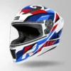 STUDDS Raider D2 Brook Decor Helmet White Blue ISI certified full face helmet for motorcycle riders