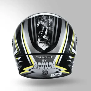 STUDDS Chrome D1 Decor Helmet Black & Grey full-face city riding helmet