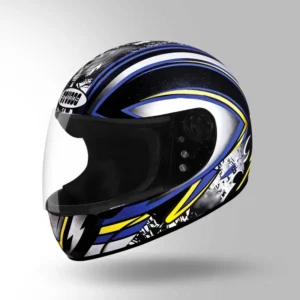 Studds Chrome D1 Decor Full Face Helmet Black and Blue