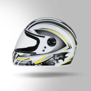 Studds Chrome D1 Decor Full Face Helmet White and Grey for city riding