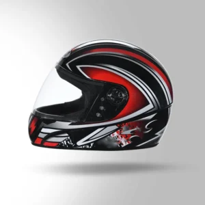 Studds Chrome D1 Decor Full Face Helmet Black Red for Motorcycle Riders