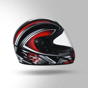 Studds Chrome D1 Decor Full Face Helmet Black Red for Motorcycle Riders