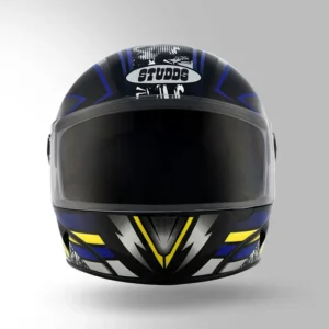 Studds Chrome D1 Decor Full Face Helmet Black and Blue
