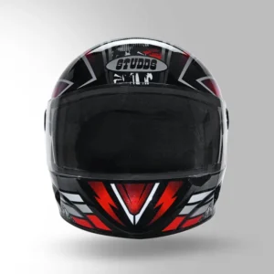 Studds Chrome D1 Decor Full Face Helmet Black Red for Motorcycle Riders