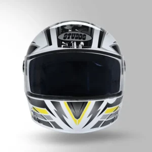 Studds Chrome D1 Decor Full Face Helmet White and Grey for city riding