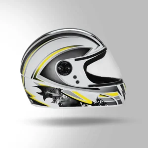 Studds Chrome D1 Decor Full Face Helmet White and Grey for city riding