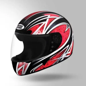Studds Chrome D2 Decor Full Face Helmet Black and Red for motorcycle riding