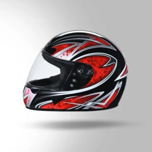 Studds Chrome D2 Decor Full Face Helmet Black and Red for motorcycle riding