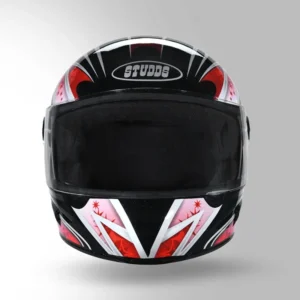 Studds Chrome D2 Decor Full Face Helmet Black and Red for motorcycle riding