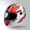 Studds Chrome D3 Decor Full Face Helmet White Red for Motorcycle Riding