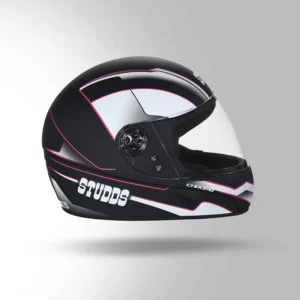 Studds Chrome D4 Decor Full Face Helmet Matt Black Pink for city riding