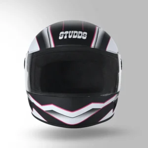 Studds Chrome D4 Decor Full Face Helmet Matt Black Pink for city riding