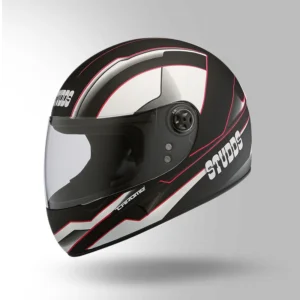 Studds Chrome D4 Decor Full Face Helmet Matt Black Pink for city riding