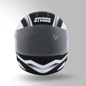 Studds Chrome D4 Decor Full Face Helmet Black and Grey for City Riding