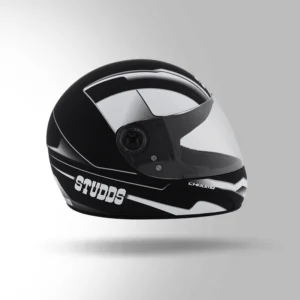 Studds Chrome D4 Decor Full Face Helmet Black and Grey for City Riding