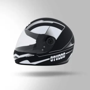 Studds Chrome D4 Decor Full Face Helmet Black and Grey for City Riding
