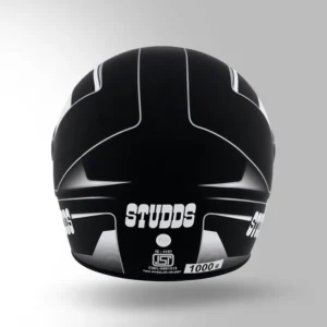 Studds Chrome D4 Decor Full Face Helmet Black and Grey for City Riding