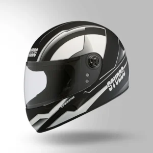 Studds Chrome D4 Decor Full Face Helmet Black and Grey for City Riding