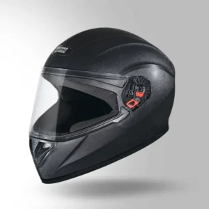 Studds Crest Eco Full Face Helmet Black with aerodynamic design and ventilation vents