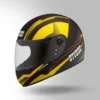 STUDDS Chrome D4 Decor Matt Black Yellow Full Face Motorcycle Helmet