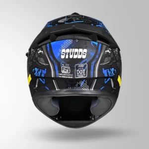 STUDDS Drifter Batman Edition Matt Black Blue Full Face Helmet