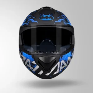 STUDDS Drifter Batman Edition Matt Black Blue Full Face Helmet