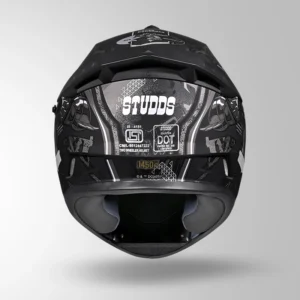 Studds Drifter Batman Edition Matt Black Grey Full Face Helmet with Batman graphics