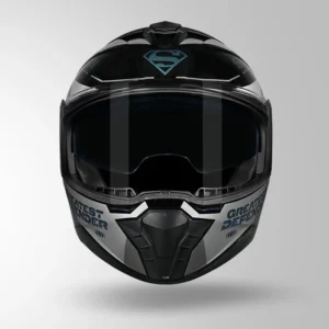 Studds Trooper Superman Edition Helmet Black Chameleon Blue flip up motorcycle helmet