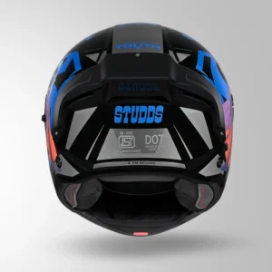 Studds Trooper Superman Edition Helmet Black and Blue flip-up motorcycle helmet with Superman graphics