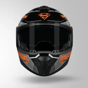 Studds Trooper Superman Edition Flip Up Helmet Black Orange