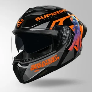 Studds Trooper Superman Edition Flip Up Helmet Black Orange