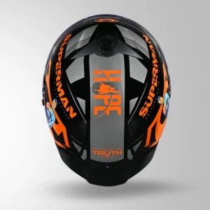 Studds Trooper Superman Edition Flip Up Helmet Black Orange