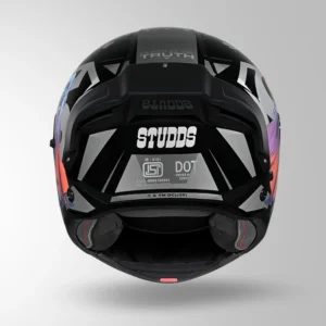 Studds Trooper Superman Edition Flip-Up Helmet Black and Grey with superhero graphics