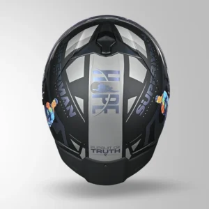 STUDDS Trooper Superman Edition Helmet Matt Black Chameleon Pink Modular Flip Up Helmet