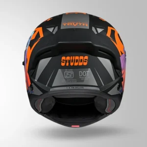 Studds Trooper Superman Edition Helmet Matt Black Orange flip up motorcycle helmet