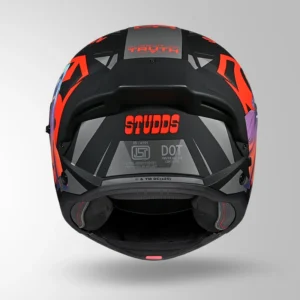 STUDDS Trooper Superman Edition Flip Up Helmet Matt Black Red motorcycle helmet