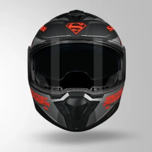 STUDDS Trooper Superman Edition Flip Up Helmet Matt Black Red motorcycle helmet