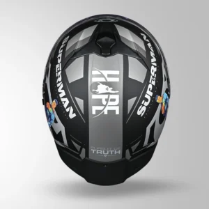 Studds Trooper Superman Edition Helmet Matt Black Grey modular motorcycle helmet