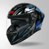 Studds Thunder Fenix Helmet Black and Chameleon Blue full face riding helmet with visor