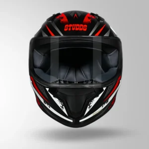 Studds Thunder Fenix Helmet Black Grey Red ISI DOT Certified Full Face Helmet