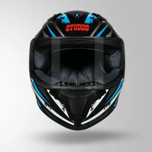 Studds Thunder Fenix Helmet Black and Blue full face riding helmet with ISI DOT certification