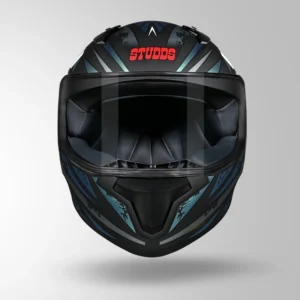Studds Thunder Fenix Helmet Matt Black Chameleon Blue ISI DOT Certified Motorcycle Helmet