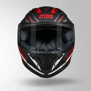 Studds Thunder Fenix Helmet Matt Black Grey Red ISI DOT certified full face motorcycle helmet