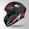 Studds Thunder Fenix Helmet Matt Black Grey Red ISI DOT certified full face motorcycle helmet