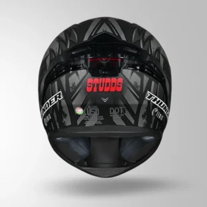 Studds Thunder Fenix Matt Black Grey Full Face Motorcycle Helmet