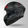 Studds Thunder Fenix Matt Black Grey Full Face Motorcycle Helmet