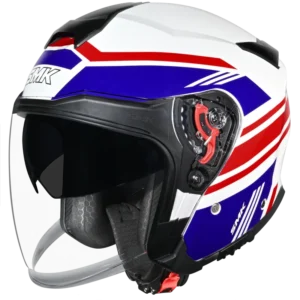 SMK GTJ Rambler Open Face Helmet GL153 with wide visor and retractable sun visor