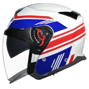 SMK GTJ Rambler Open Face Helmet GL153 with wide visor and retractable sun visor