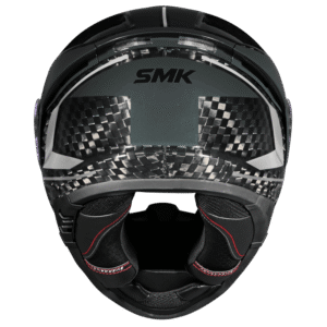 SMK Titan Carbon Nero GL261 Silver Chrome Full Face Carbon Fiber Motorcycle Helmet